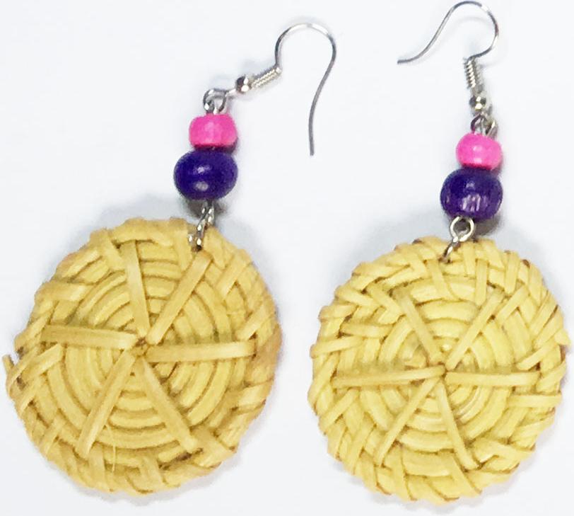 Combo 3 Bông tai mây tre đan handmade với 3 mẫu khác nhau