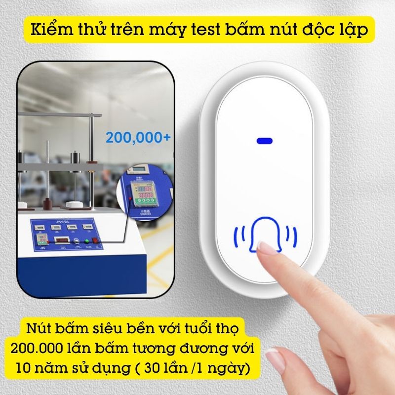 Chuông cửa không dây không pin HBM09