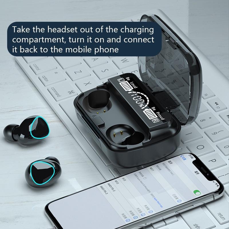Tai Nghe Bluetooth Không Dây TWS M10 Âm Thanh Nổi 9D Chống Nước Có Micro Mới