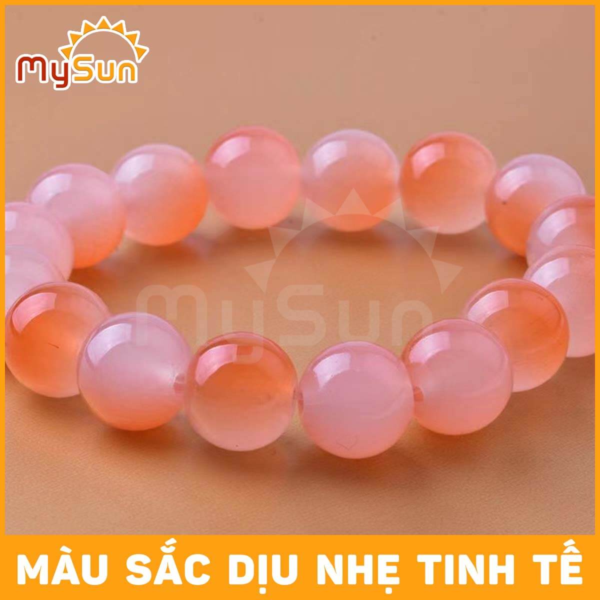 Vòng chuỗi hạt đeo tay đá thạch anh tóc trắng, tím, xanh, đỏ cho nam nữ đẹp MySun