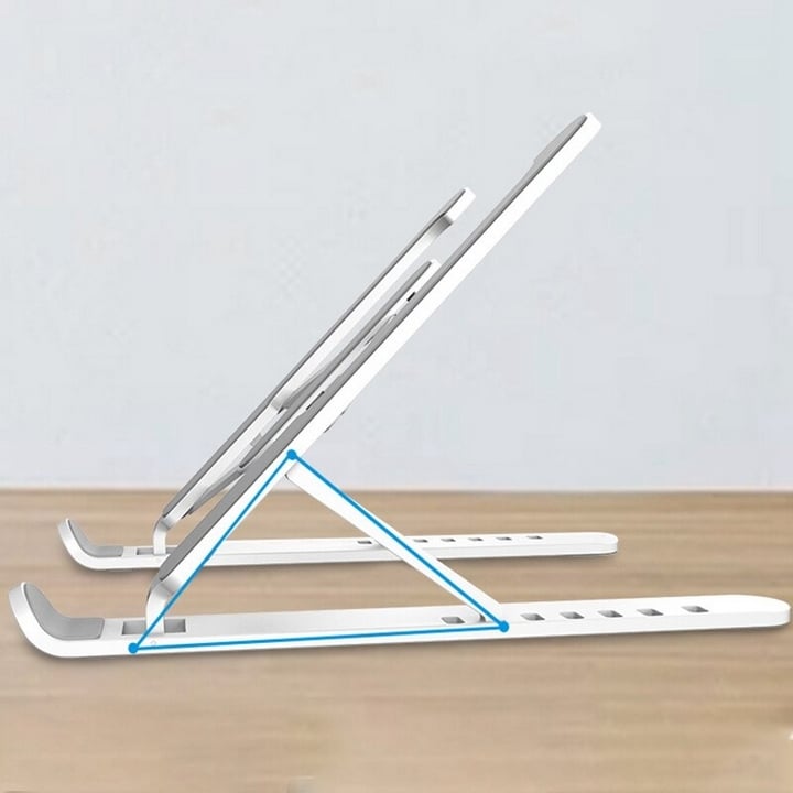 Giá đỡ laptop tuỳ chỉnh góc nghiêng để phù hợp góc nhìn của bạn, hỗ trợ tản nhiệt tốt cho máy tính laptop, macbook và máy tính bảng