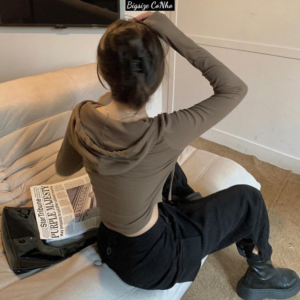 Áo khoác bigsize nữ thun gân cao cấp, Áo khoác ngoài nữ giành cho nàng Chuppy 58-95kg BIGSIZE CÔ NHỎ G18