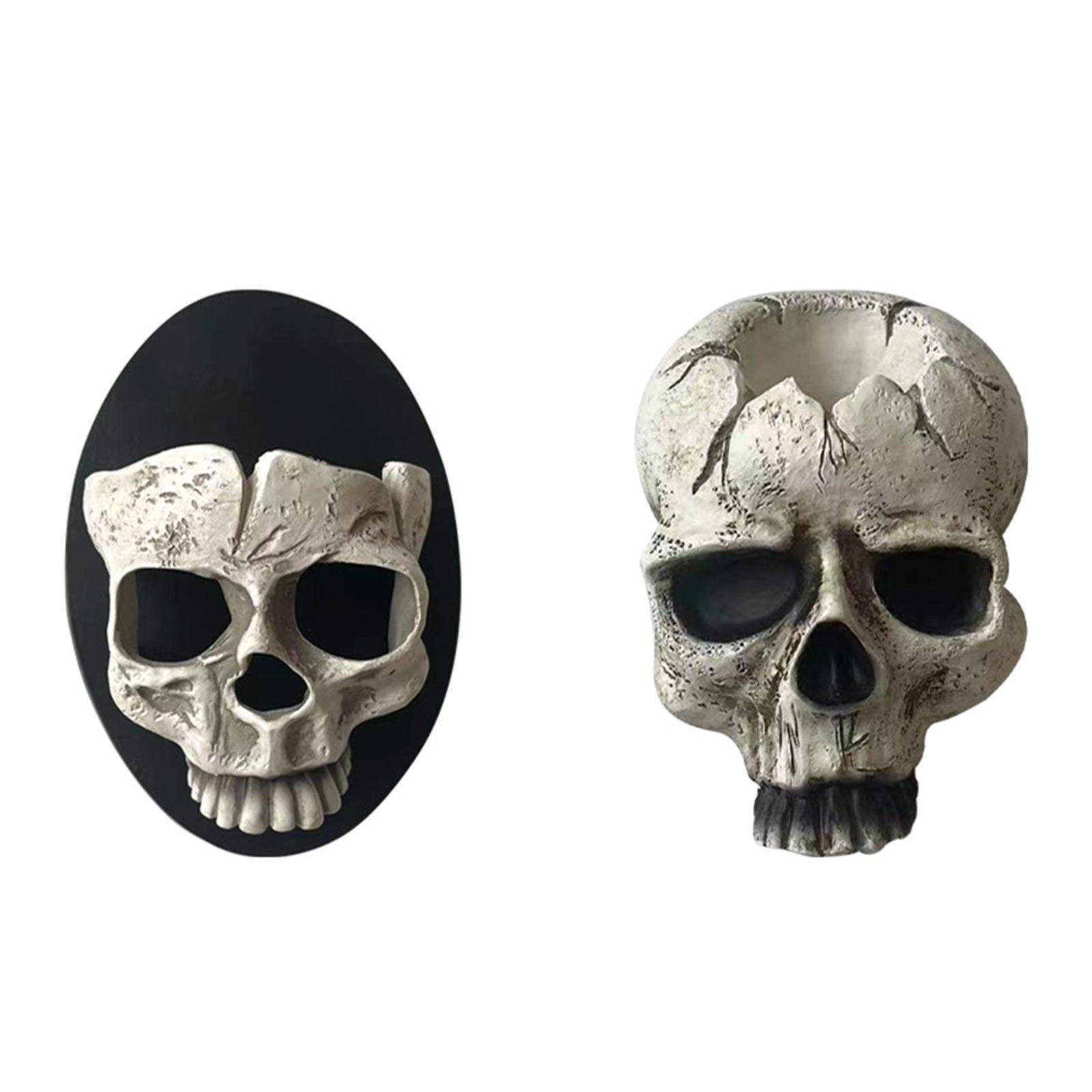 Halloween Skull Head Candle Holder Exquisite for Haunted House Holiday Party