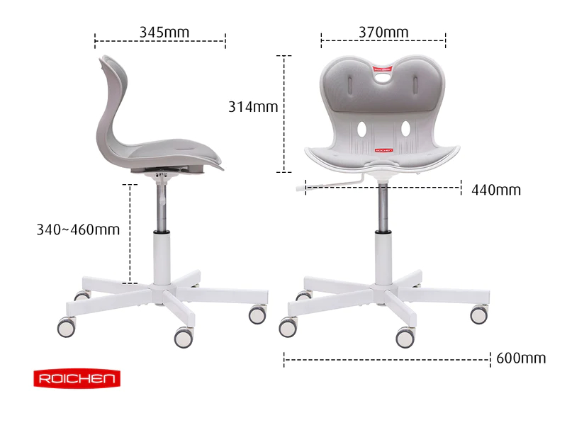 [Ghế Roichen WOW Minh Ngọc] Ghế chỉnh dáng ngồi đúng  có chân xoay Roichen - WOW Hàn Quốc. Màu nâu chân đen