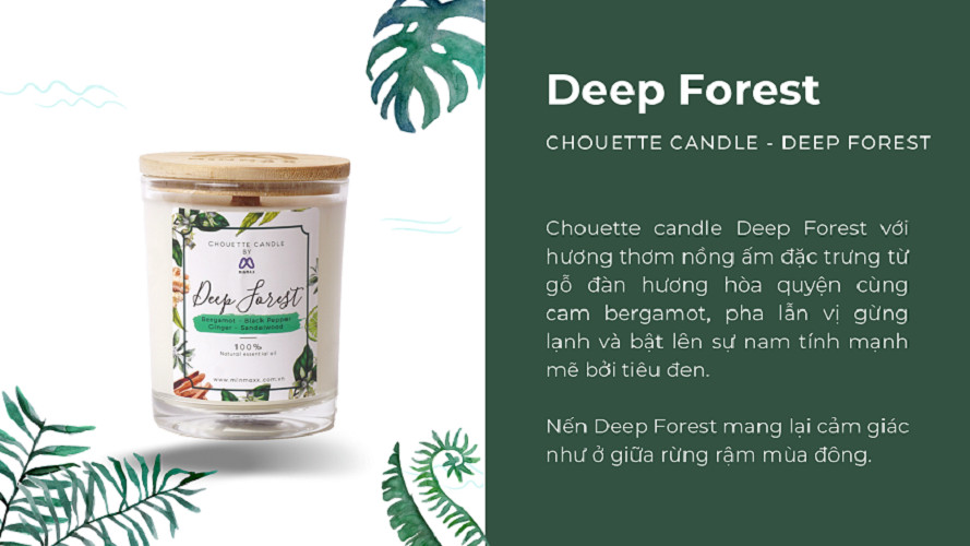 Ly nến thơm Chouette Candle CHC1003 Deep Forest 182g