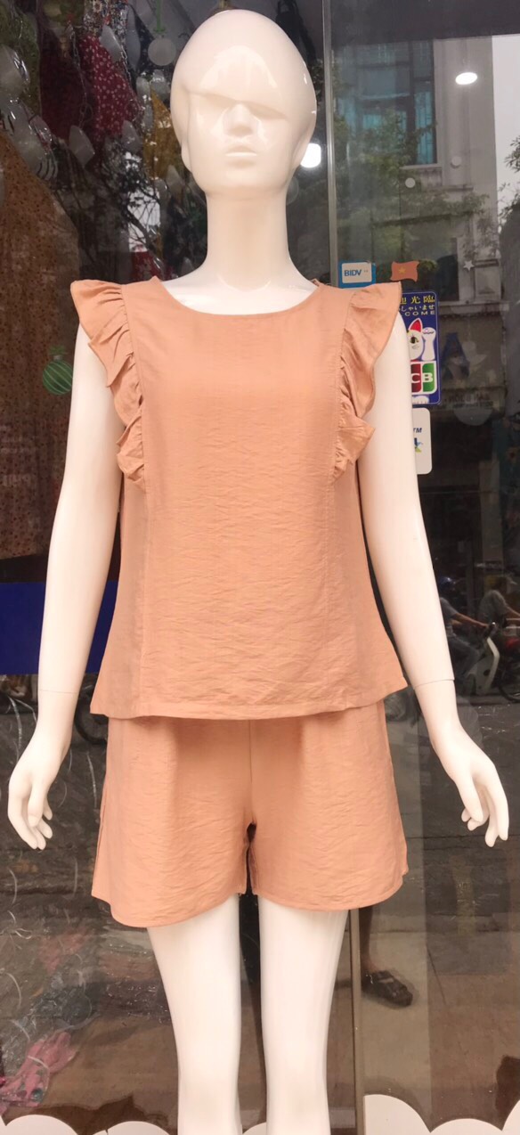 Đồ bộ đũi tay bèo, bộ đồ mặc nhà đùi xước cánh tiên cao cấp ,chất vải mặc mát, thấm mồ hôi,