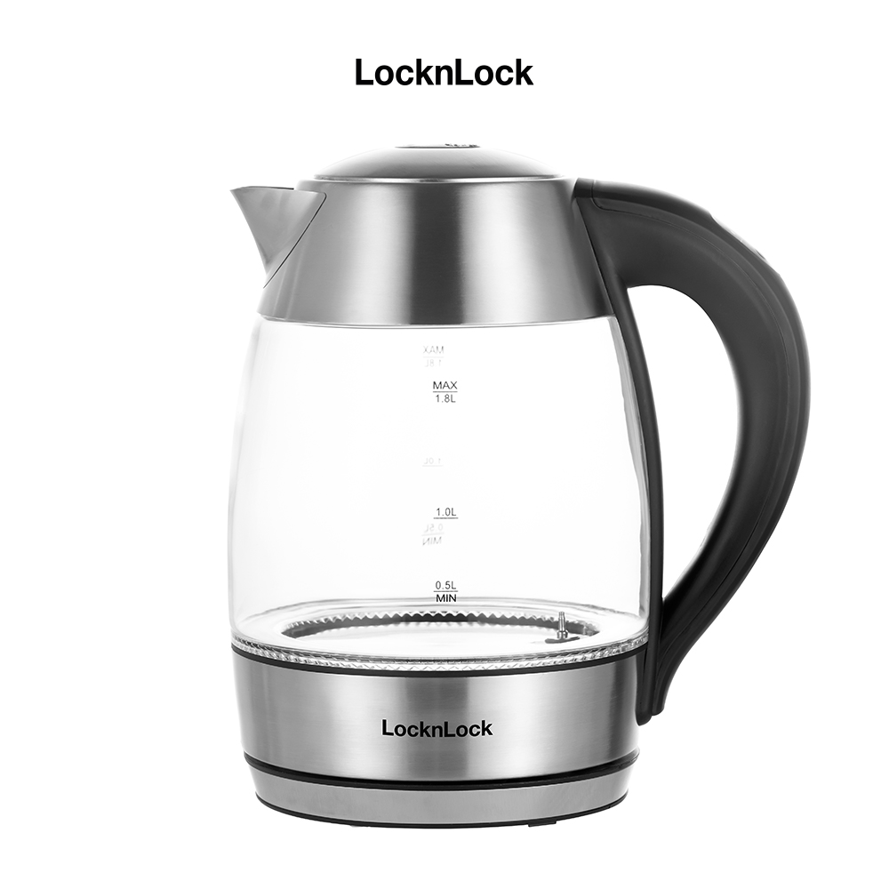 Ấm Điện Thủy Tinh Siêu Tốc Có Điều Chỉnh Nhiệt Độ Lock&Lock EJK341 (1.8L) - Hàng chính hãng