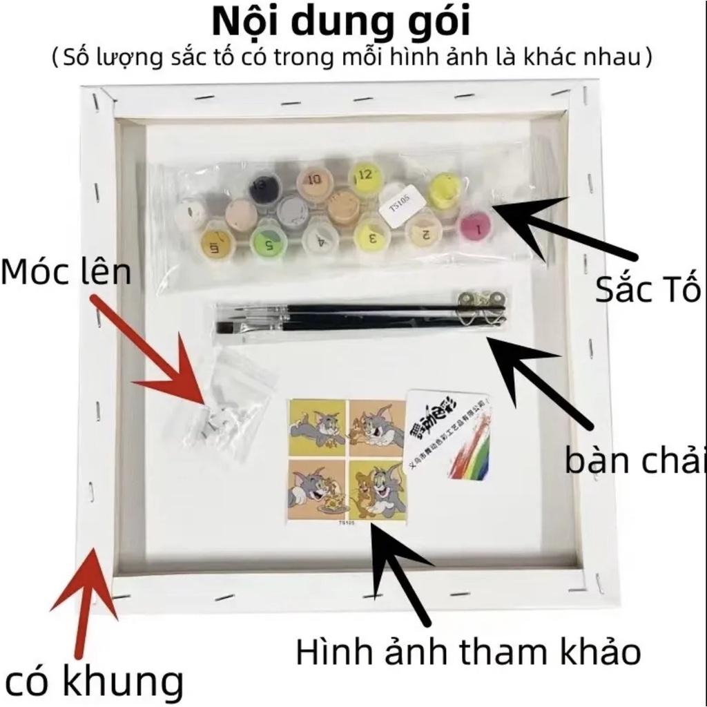 Tranh Số Hóa Theo Yêu Cầu, Tranh Sơn Dầu Số Hóa 20x20 Mini Nhiều Mẫu Mã Lựa Chọn