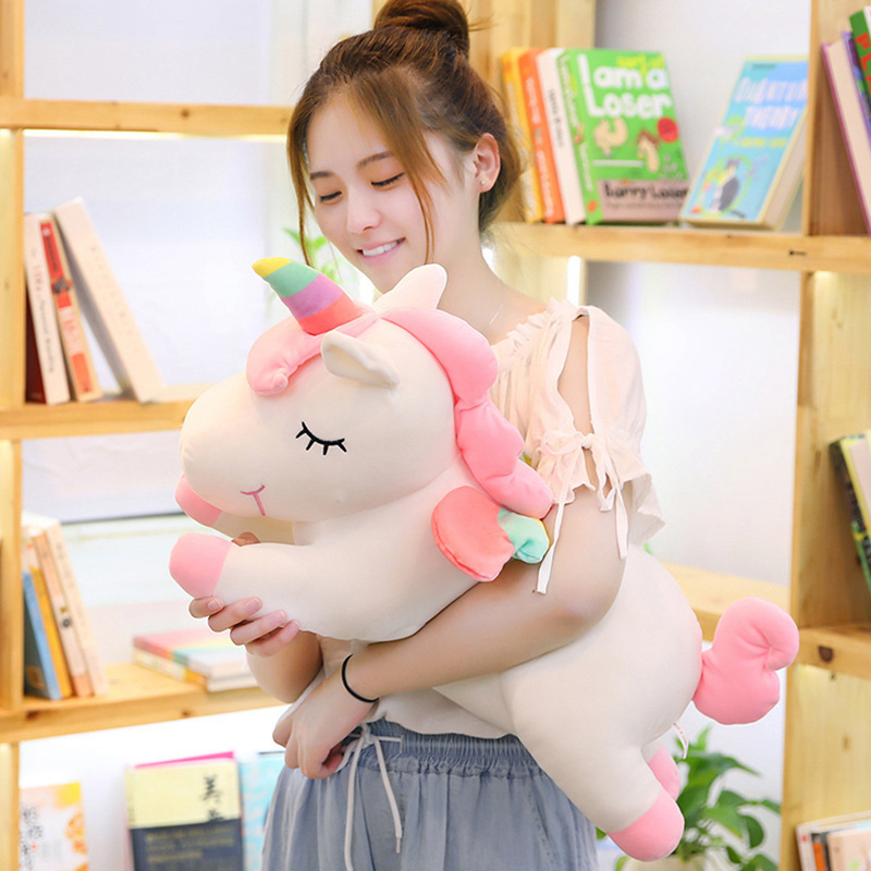 Gối gấu bông kỳ lân Unicorn nằm ngủ dễ thương