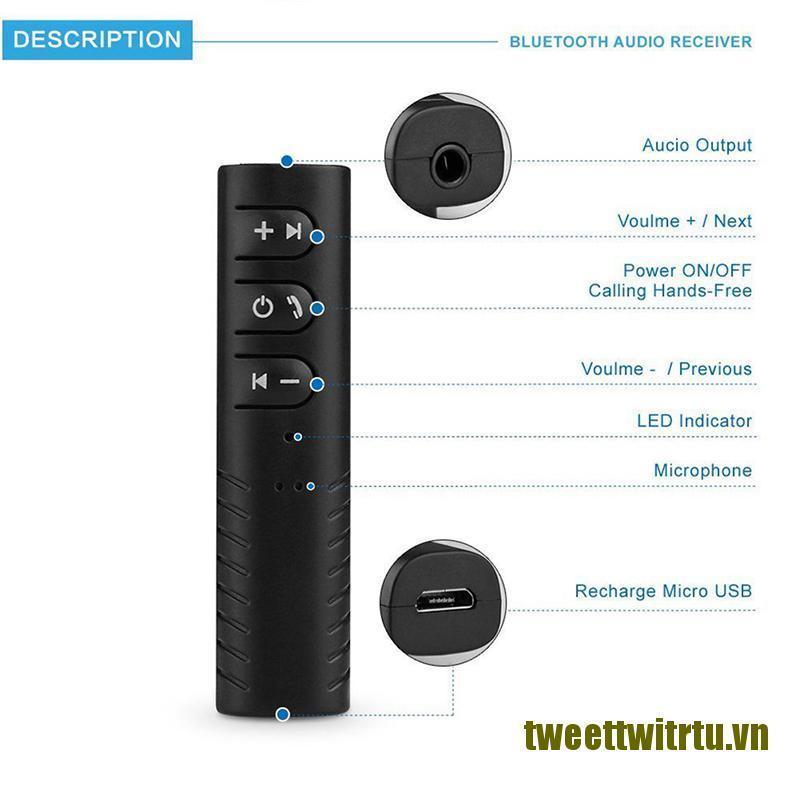 Thiết Bị Nhận Tín Hiệu Âm Thanh Bluetooth Không Dây Mini Giắc Cắm 3.5mm