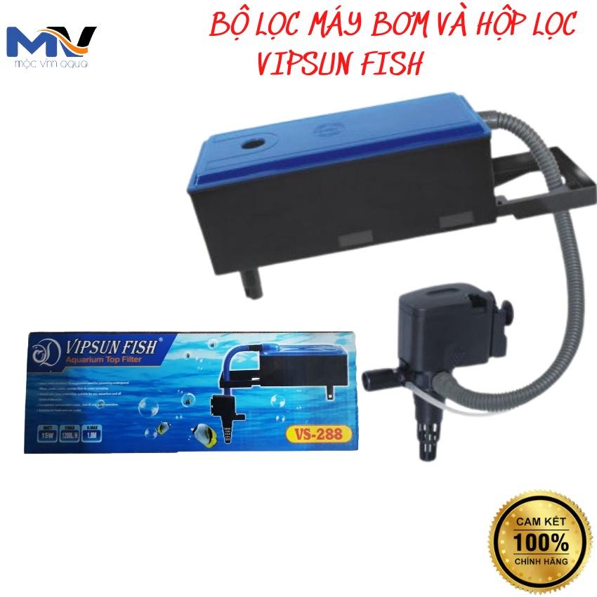 Máy Bơm Lọc Nước Hồ Cá kèm hộp lọc Vipsun Fish VS-188/ VS-288/ VS388 tiện lợi