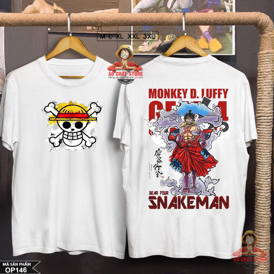 BST áo phông One Piece in hình đẹp Mẫu Áo in hình Luffy Gear 4 giá cực rẻ OP83