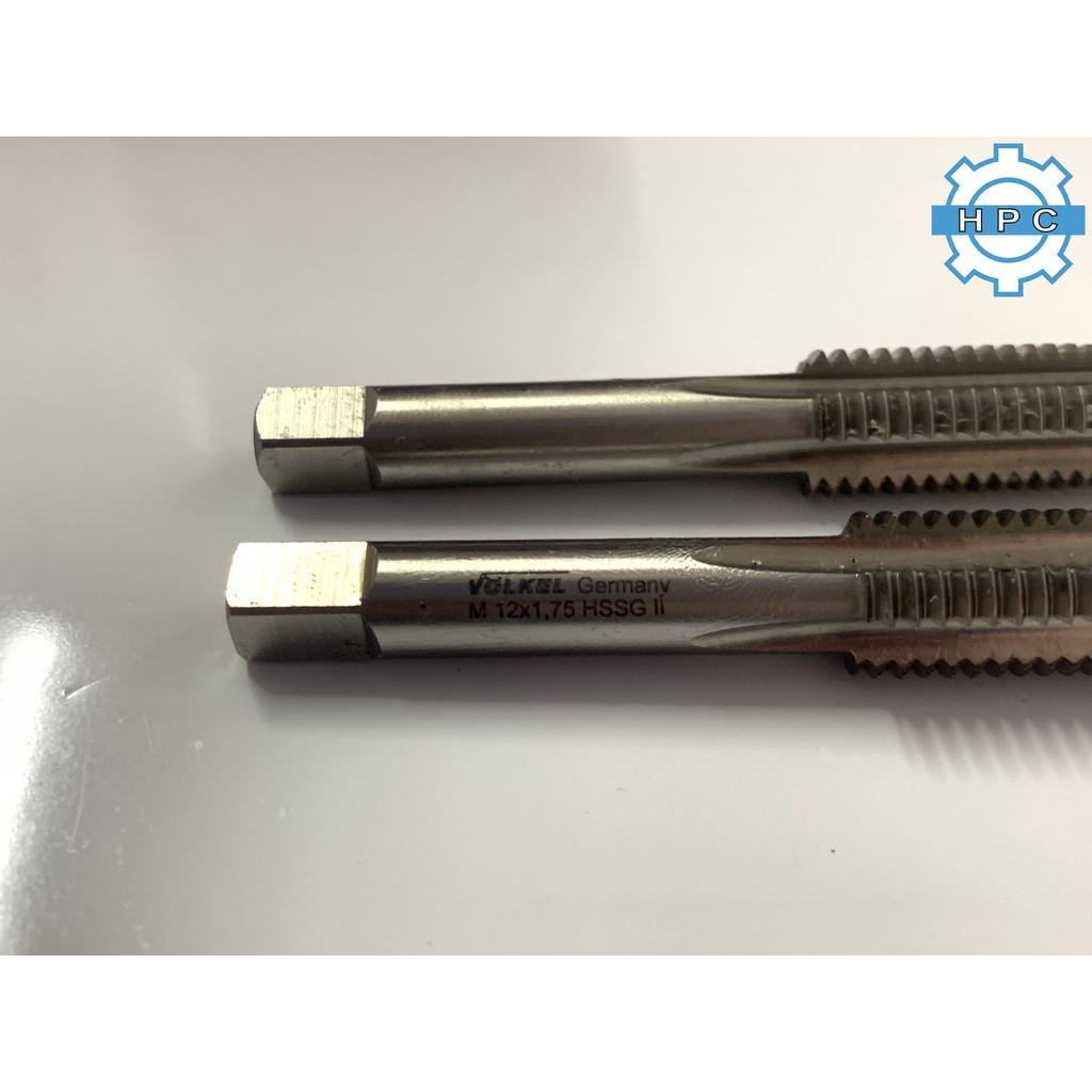 Bộ 3 mũi taro tay Volkel M 12 x 1.75 loại thẳng