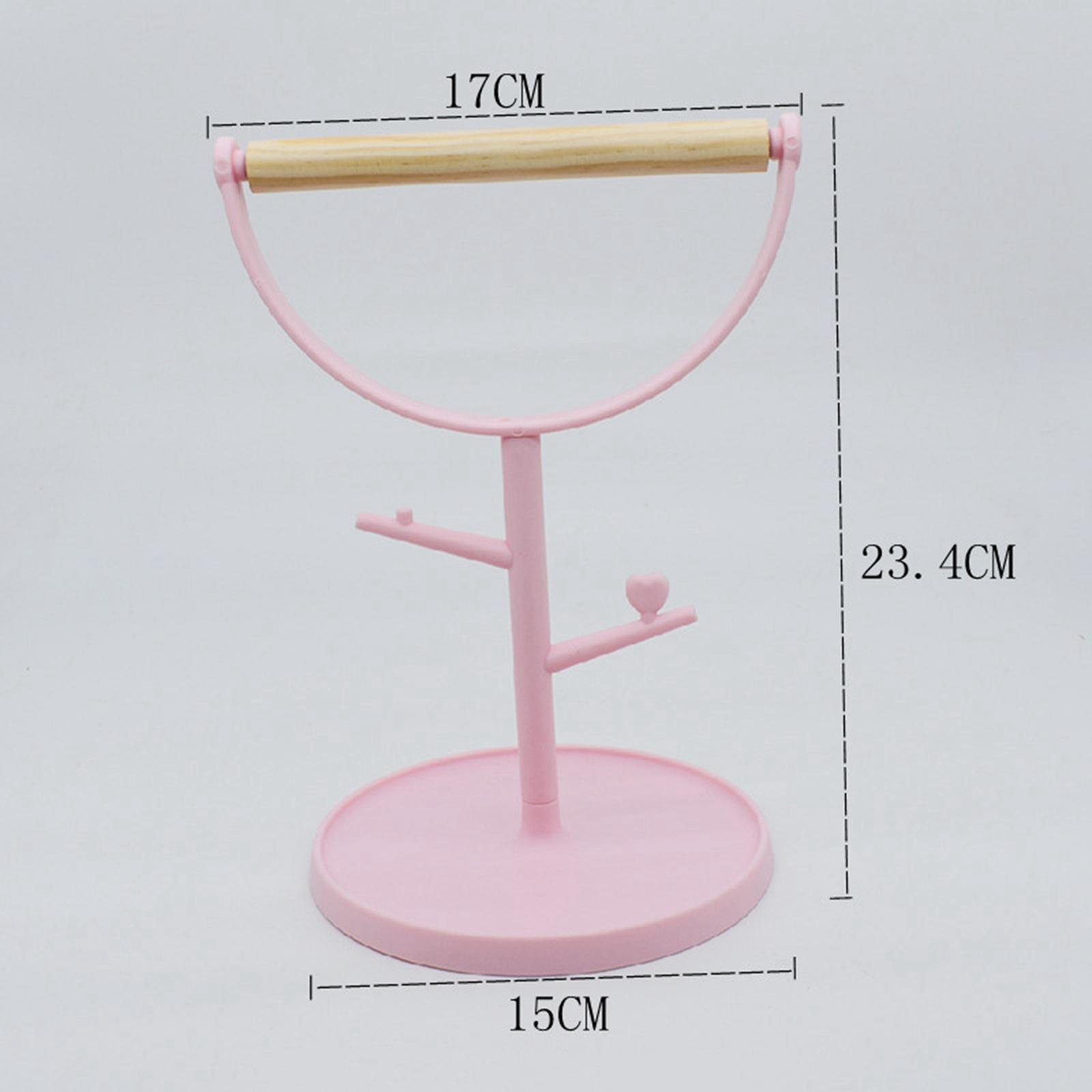 Wooden Bird Mirror Stand Platform Toys for Parrot B
