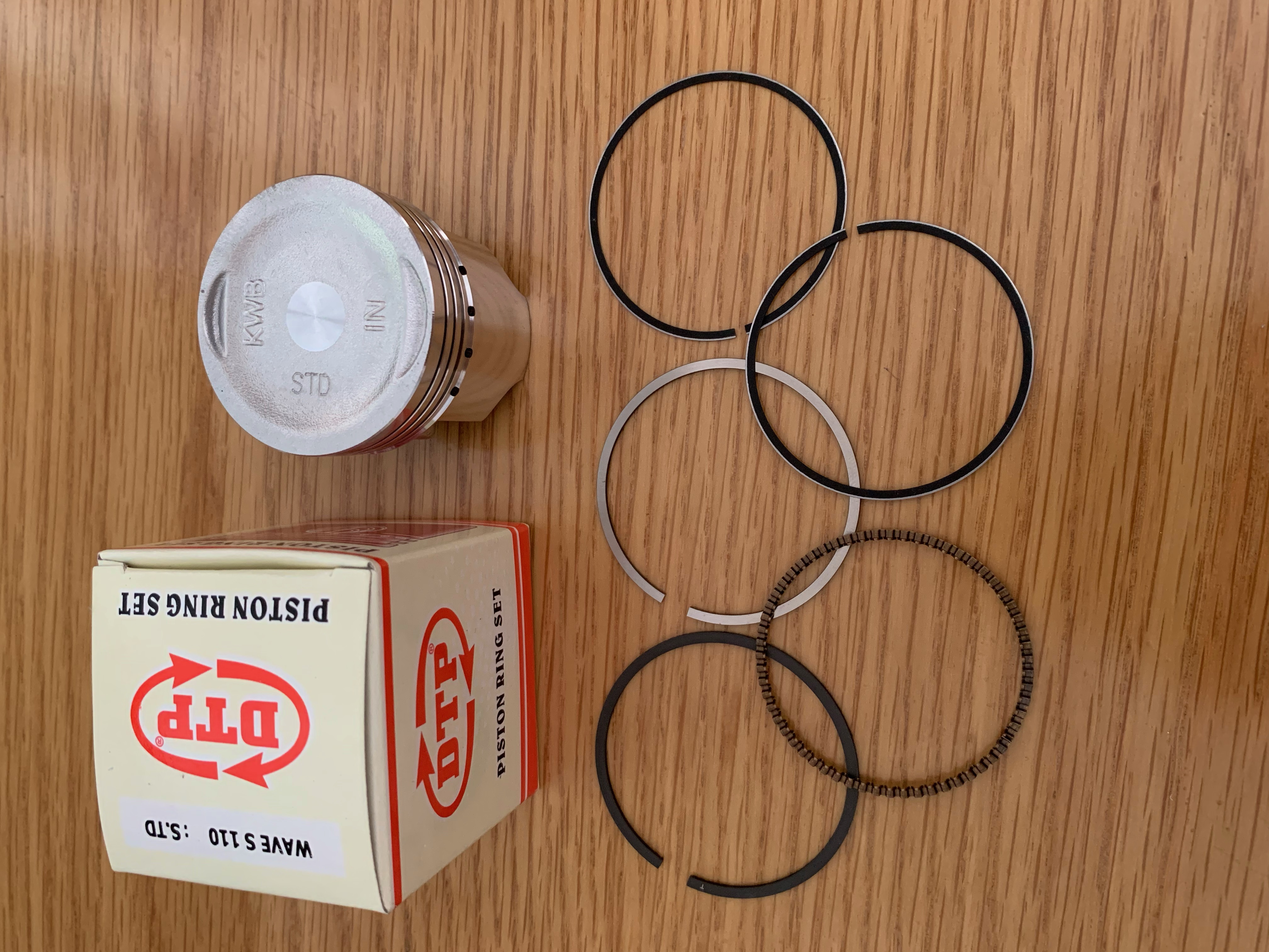 Bộ piston (xéc măng) dành  cho xe WAVE S 110 (cos 0-4)