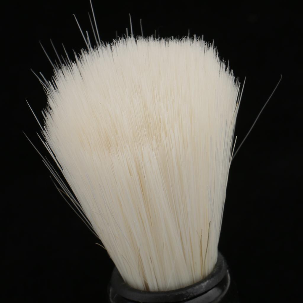 Synthetic Shaving Brush Soft Nylon Bristles Salon Home Beard Mustache Tool