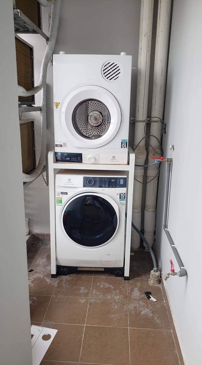 Kệ máy sấy máy giặt hộp 40.40 chịu tải 300Kg chống rung tốt
