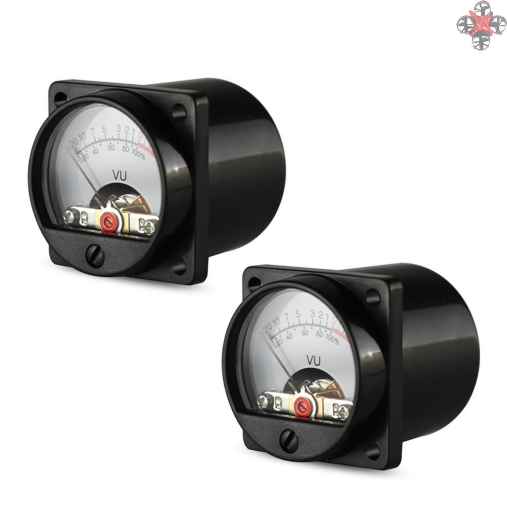 2*500μA Panel VU Meters Double Volume Unit Level Meter Indicator with Back Light Plastic Shell 650Ohm Internal DC Resistance