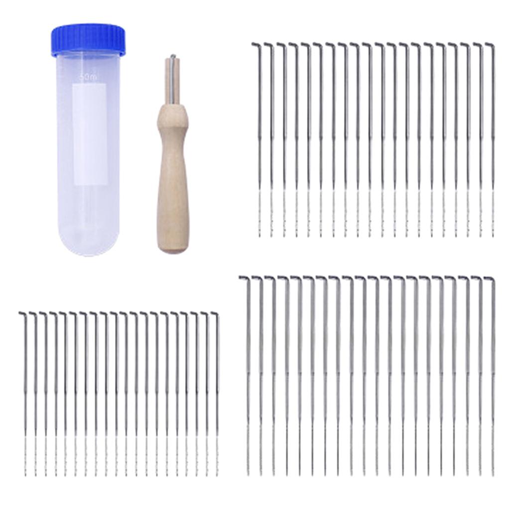 Pack of 60 Pcs Felting Needles Wool Felt Tool Kit with Clear Bottles and Wooden