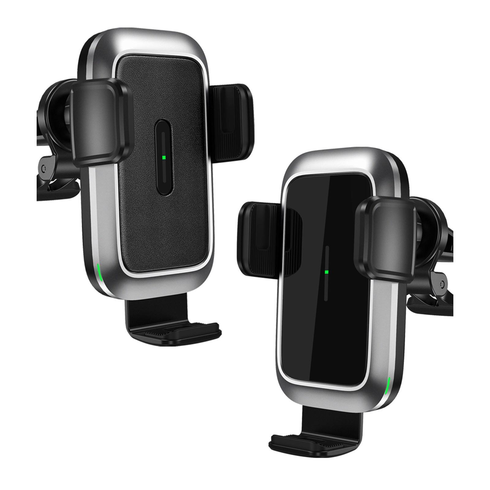 Practical Intelligent Wireless Car Charger Car Mount Fast-Charging Pallet Phone Holder for Smartphones Driving Dashboard Air Vent Trips Black