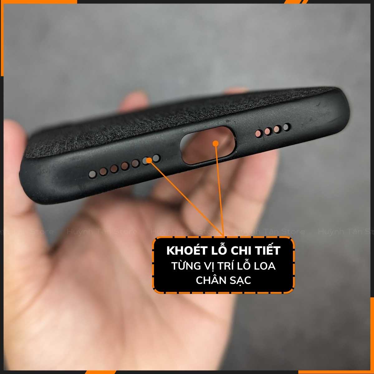 Ốp lưng xs max chống vân tay nhựa cứng viền đen vải jean 1 màu phụ kiện điện thoại huỳnh tân store