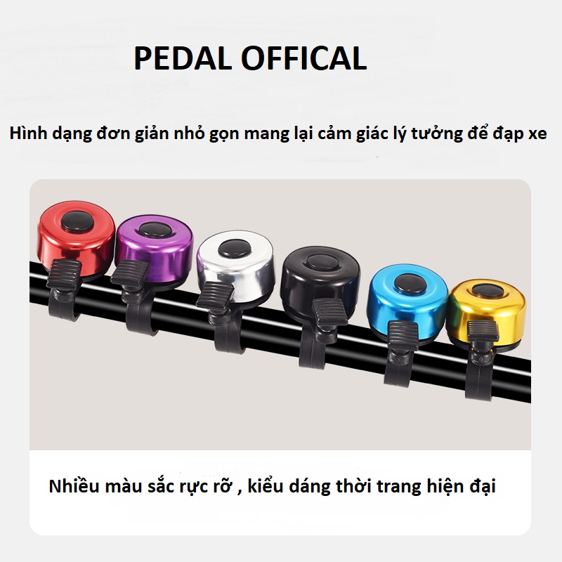 Còi Xe Đạp Chuông Xe Đạp Mini Nhiều Màu Sắc Kèn Xe Đạp Hợp Kim Nhôm Siêu Nhẹ
