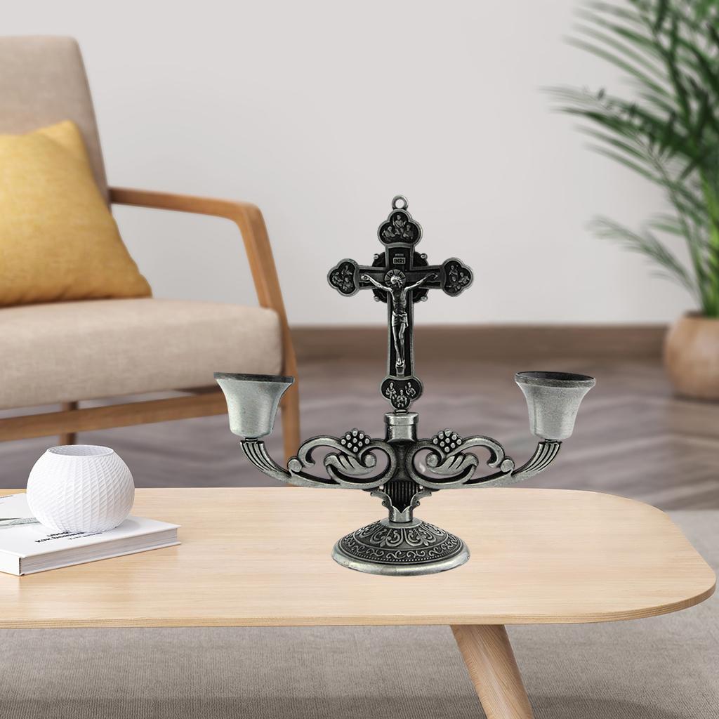 Small Candle Holder Candelabra Candlestick Wedding Candle Stand Gift Grey