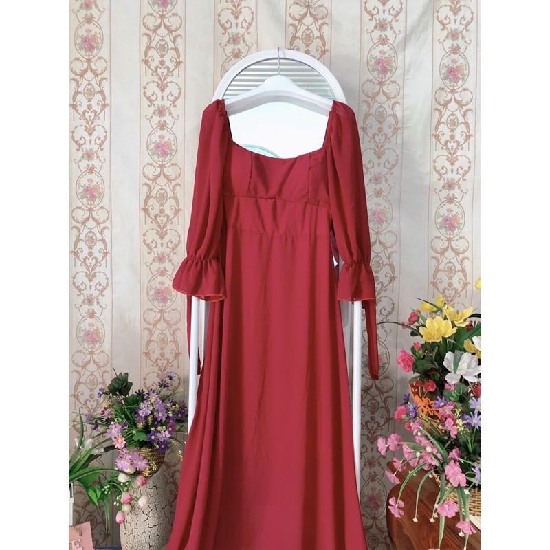 VÁY MAXI CỘT DÂY LƯNG CHỤP HÌNH SIÊU ẢO