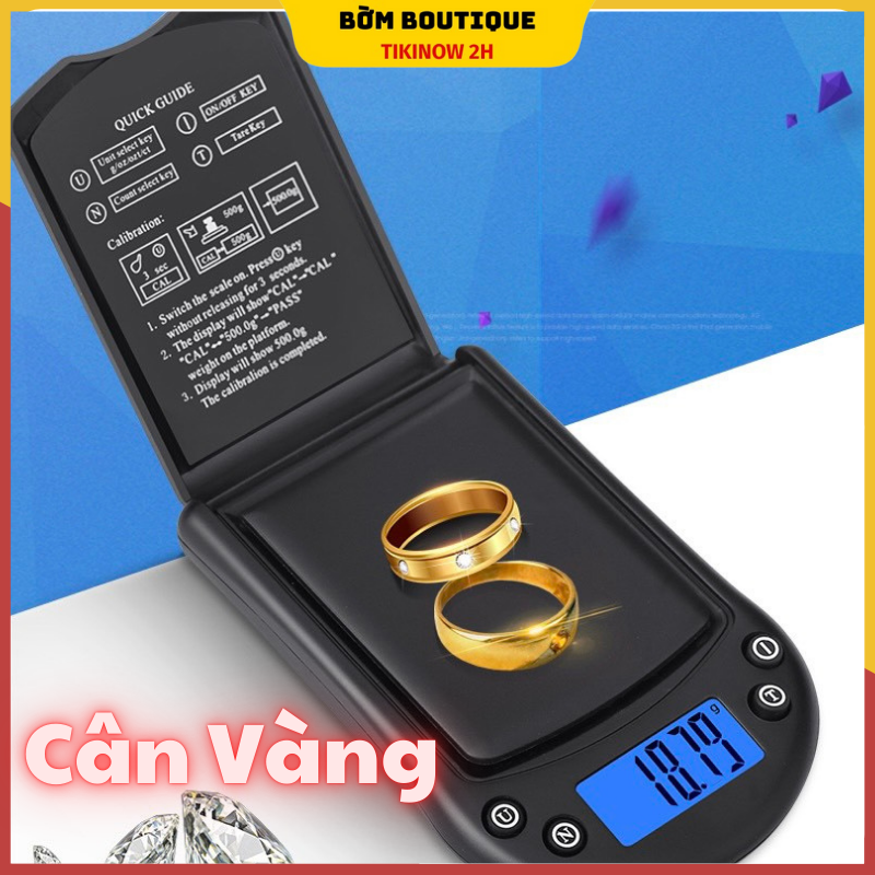 CÂN ĐIỆN TỬ TIỂU LY POCKET 200G/ 0.01G, CÓ ĐƠN VỊ CÂN VÀNG