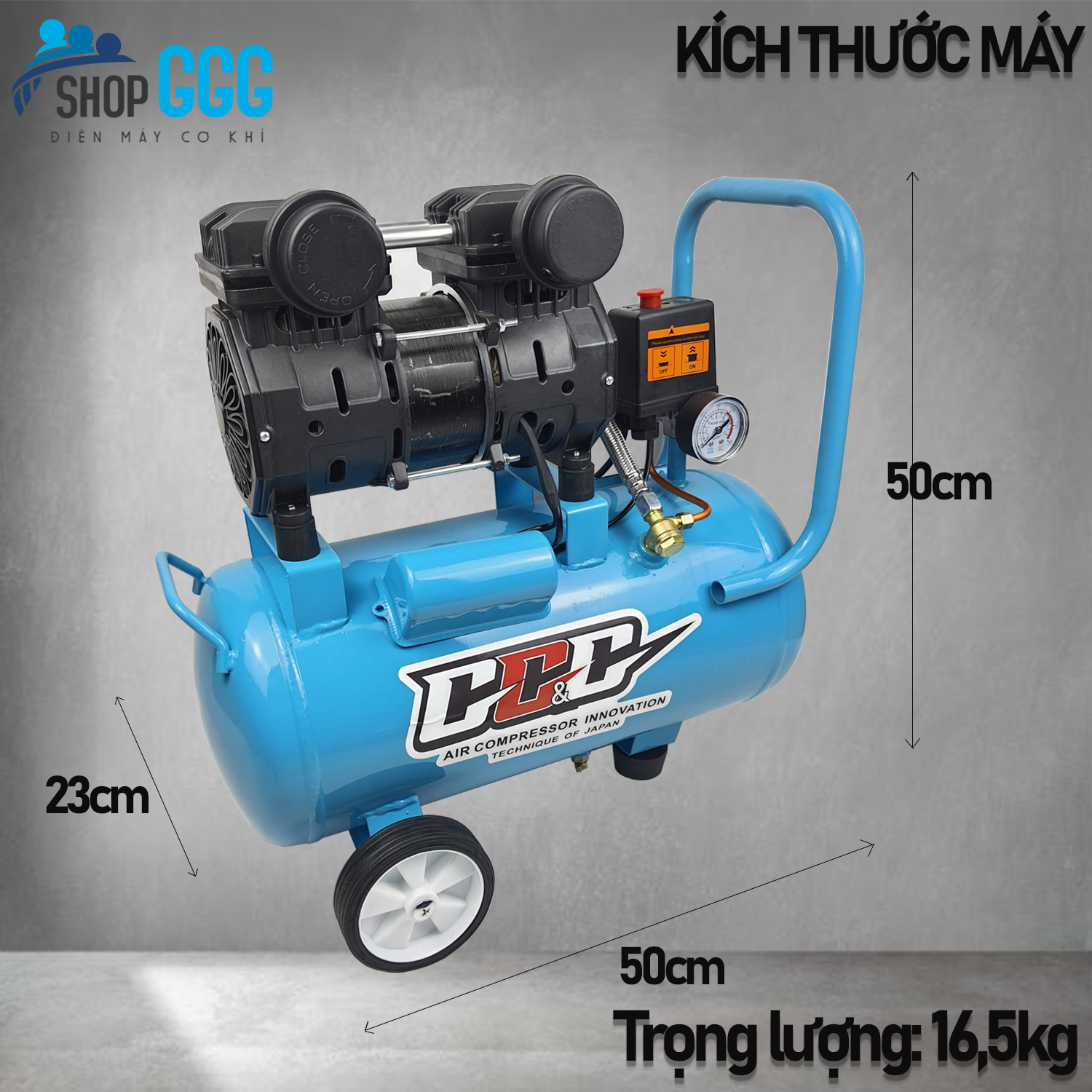 Máy nén khí không dầu 30L 1200W - 2 đầu nạp hơi - Nạp khí siêu nhanh - Tự động nạp ngắt khí - Không gây ồn - Bơm xịt hơi / phun sơn / bắn đinh | May nen khi, máy bơm hơi, máy nén hơi, máy nén mini