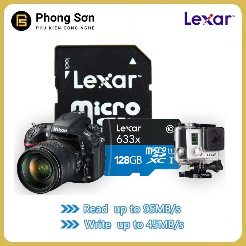 Thẻ nhớ Lexar Micro SDHC 128GB 633X 95MB/s A1 dành cho Camera hành trình - Hàng Chính Hãng