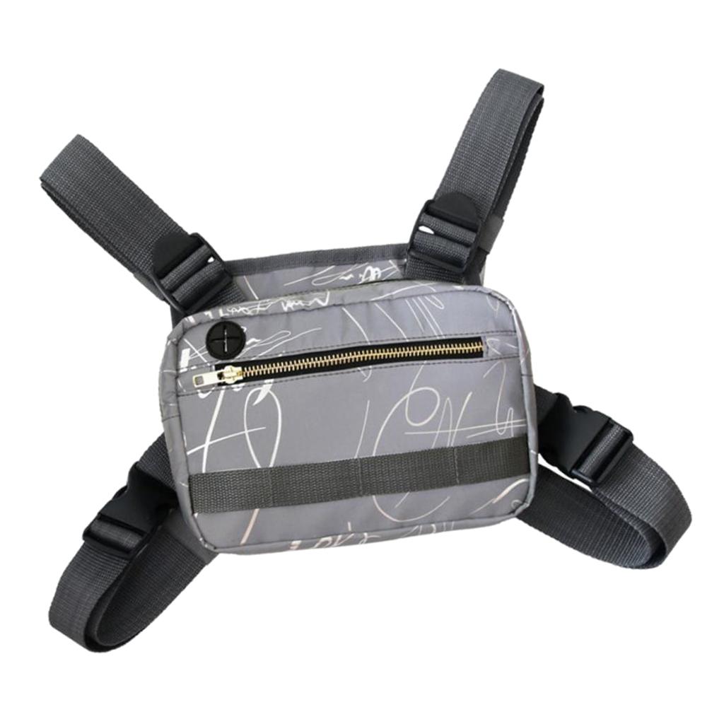 Oxford Molle Chest Bag Phone Utility Pouch Travel Running Camping Cycling Pack