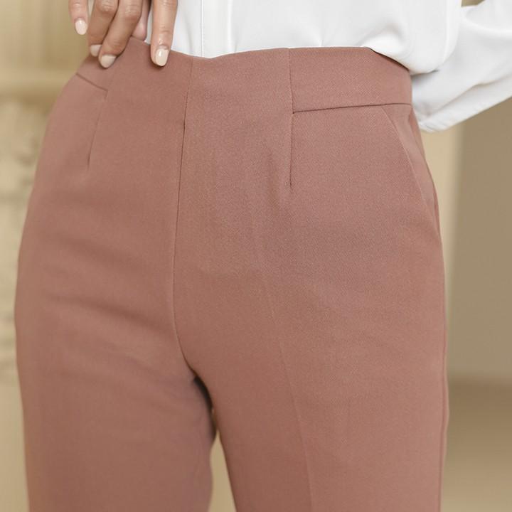 Quần baggy nữ Mophus Q2000 dáng cơ bản, ống suông vải co dãn thời trang công sở cao cấp