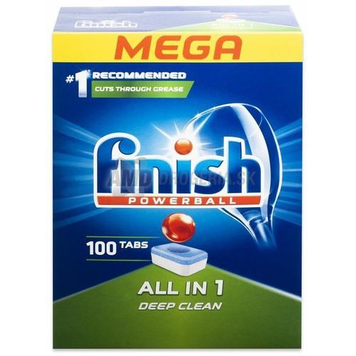 Finish All In One Detergent Regular 100 Tabs - Viên rửa chén bát Finish + tặng viên finish nhật