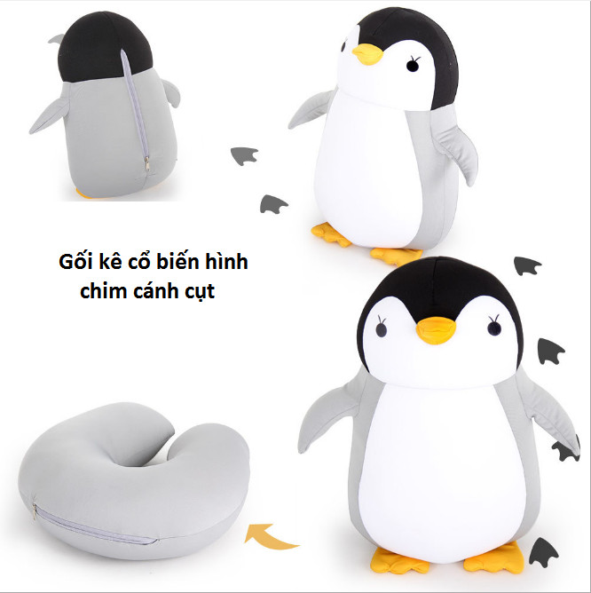 Gối Kê Cổ Chữ U Biến Hình chim cánh cụt Siêu CUTE KC17-BHinh-CCanhCut