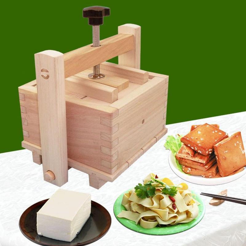Hướng Dẫn Sử Dụng Gỗ DIY Đậu Phụ Báo Chí Khuôn Mẫu Bộ Tự Chế Phô Mai Đậu Hũ Đậu Nành Sữa Đông Đậu Phụ Làm Khuôn Phụ Kiện Khuôn Nấu Ăn Nhà Bếp X3H6