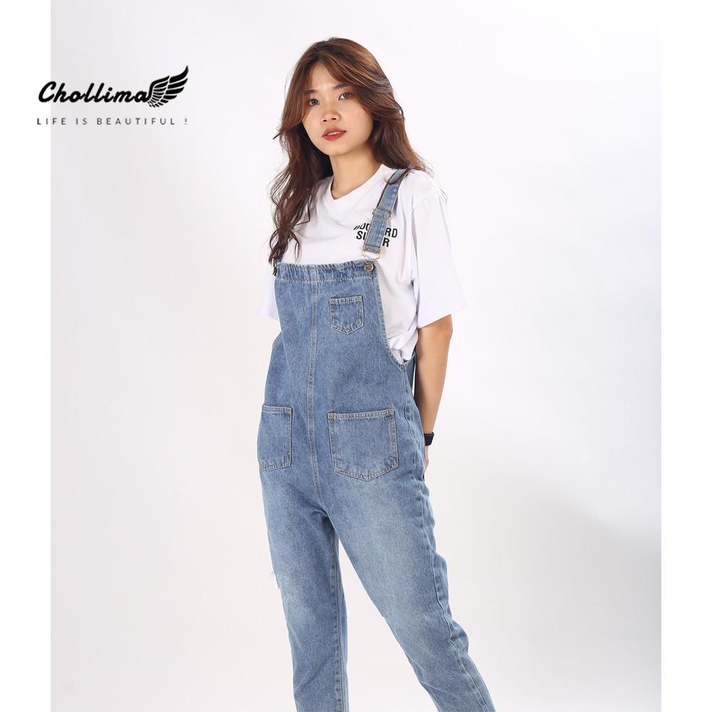 Yếm jeans dài trơn Chollima YJ001