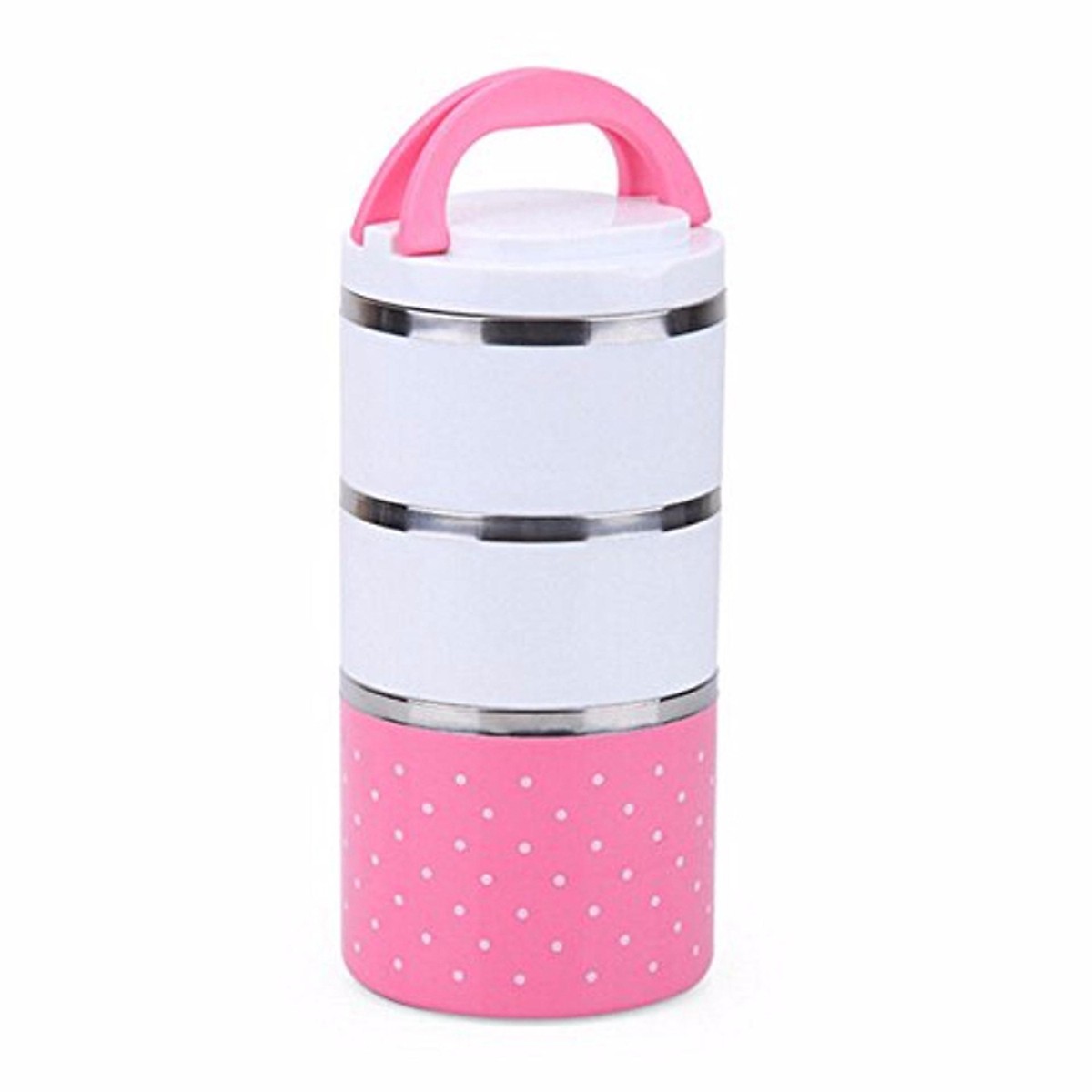 Cặp Lồng, Cà Men Chấm Bi Inox Giữ Nhiệt Đựng Cơm