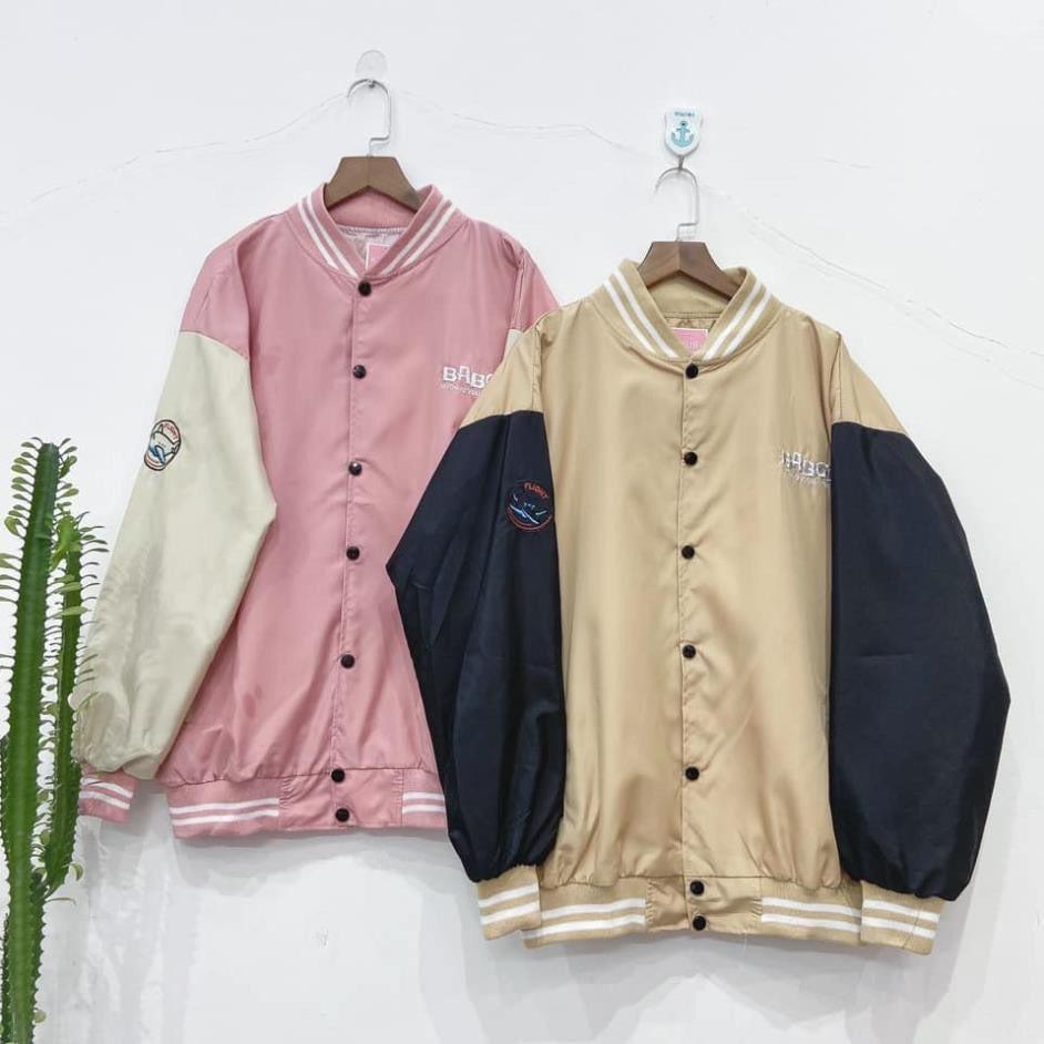 Áo Khoác Bomber Dù 2 lớp thêu Babe - Form Rộng Unisex Nam Nữ Couple Ulzzang