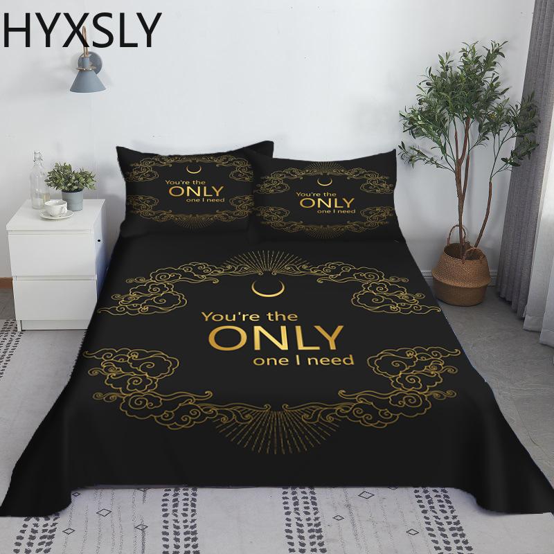 Đen Nữ Hoàng Trắng Vua Giường 2/3 Món Kỹ Thuật Số In Cho Người Lớn Polyester Giường Tấm Phẳng Với áo Gối Chăn Ga Trải Giường
