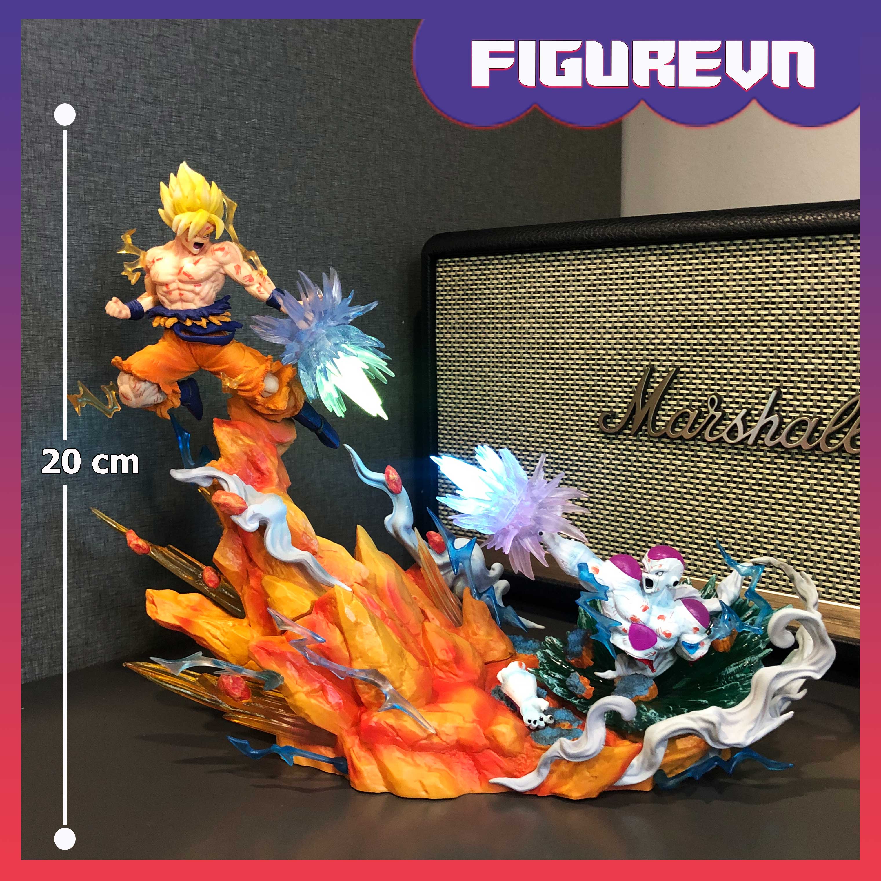 Mô hình Goku vs Frieza 20 cm có LED - Dragon Ball