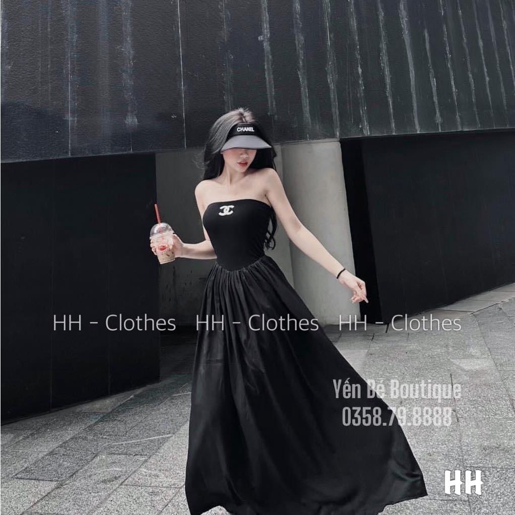VÁY ĐI CHƠI, VÁY MAXI CÚP NGỰC PHA DÁNG DÀI XÒE CỰC SANG CHẢNH
