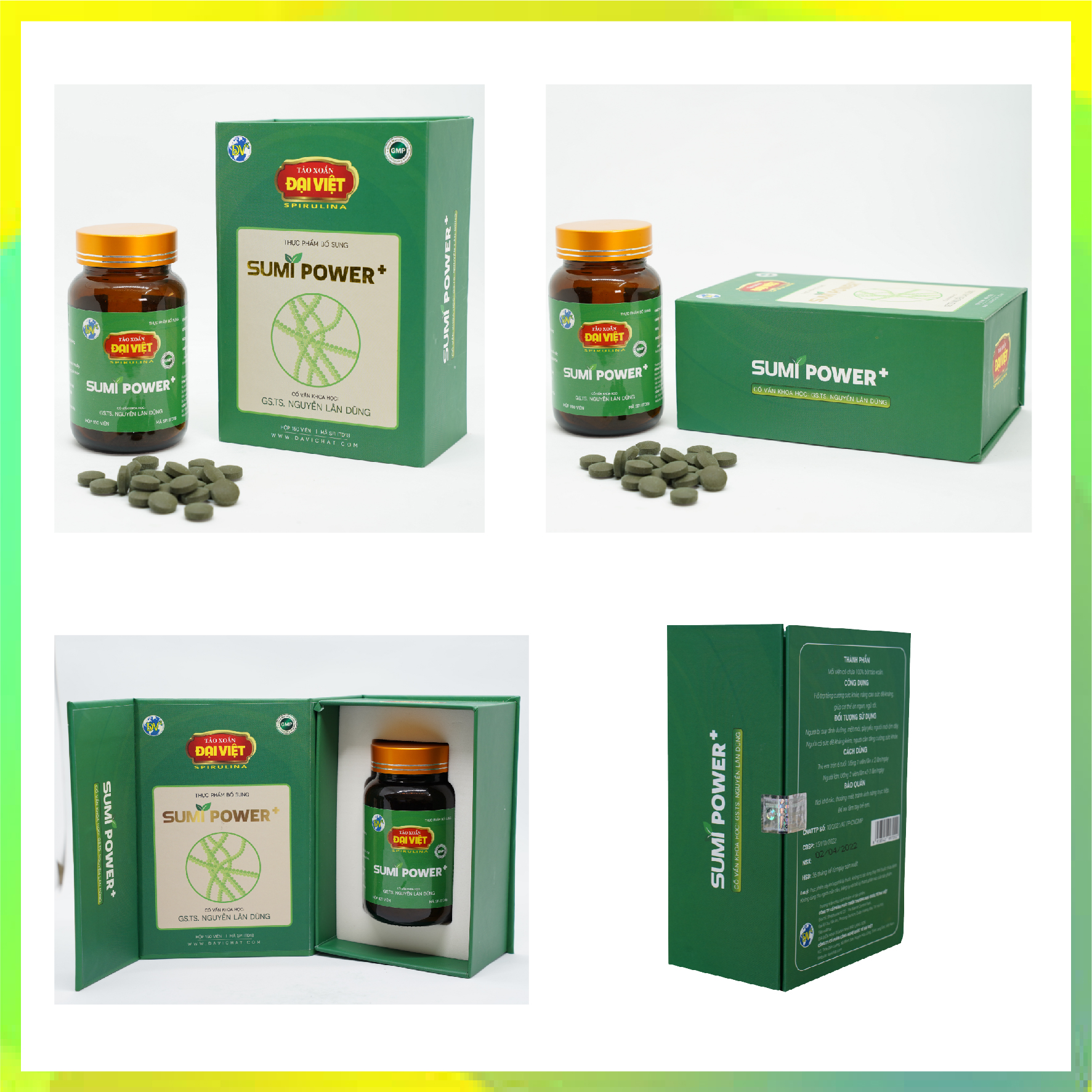 Tảo xoắn Đại Việt Sumi Power + Tảo viên Spirulina 100% tảo hỗ trợ tăng cường sức khỏe, nâng cao sức đề kháng ITD18