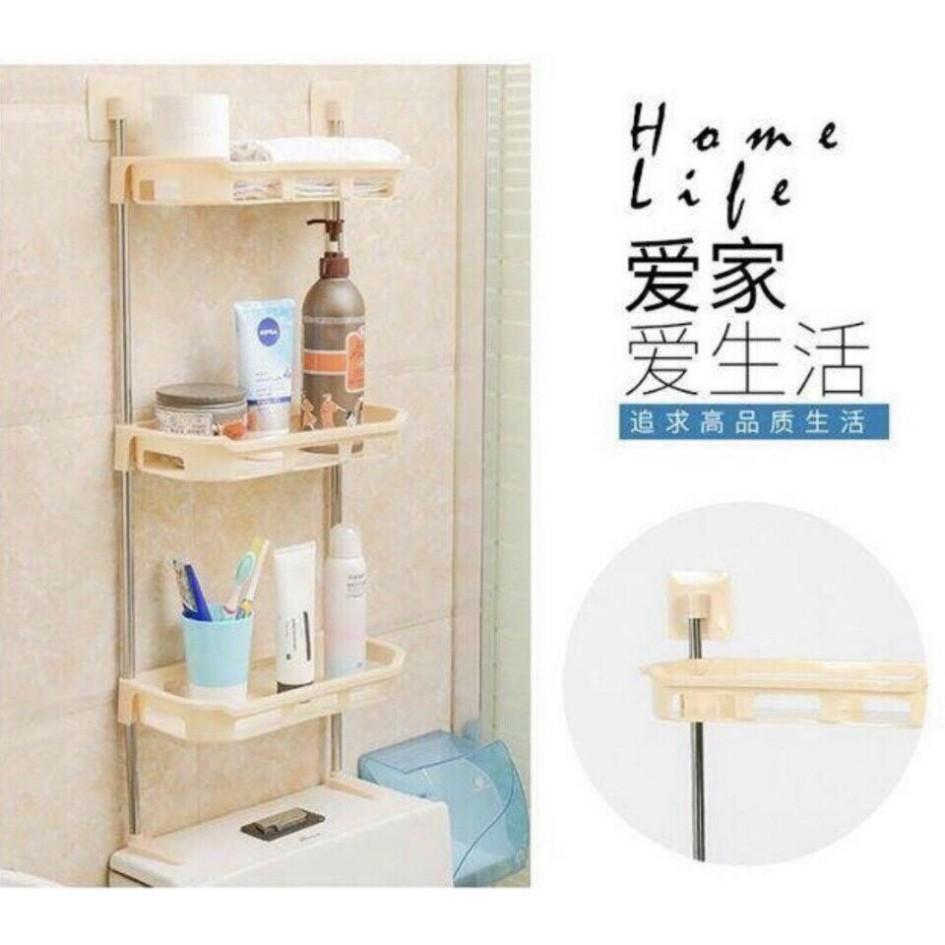 HHM Kệ để đồ Toilet 3 tầng, Kệ Sau Toilet, kệ nhà Tắm 3 ngăn gắn tường, giá đỡ bồn cầu, giá đỡ nhà vệ sinh, đa năng