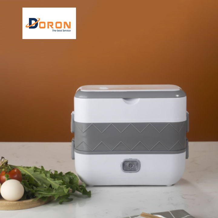 Hộp cơm điện đa năng 2 tầng 4 ngăn inox DORON