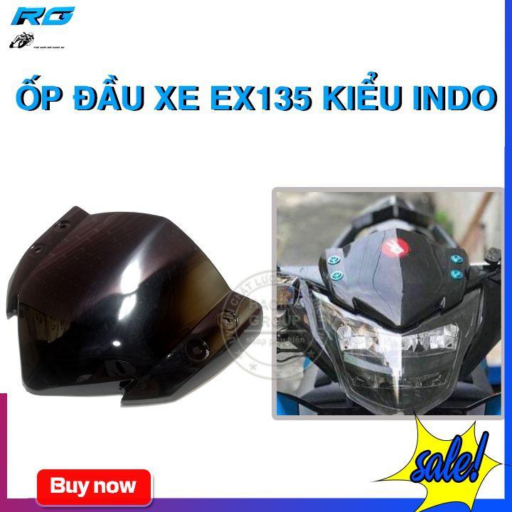 Mão Ốp Đầu Cho Xe Exciter 135 Mẫu Indo Màu Đen Bóng