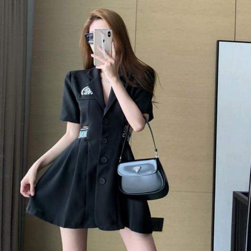 Đầm dạo phố phong cách thêu logo cá tính Maru Dress
