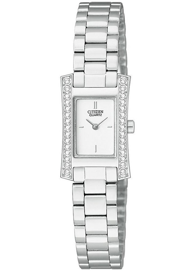 Đồng Hồ Nữ Citizen Đính Đá Swarovski Dây Thép Không Gỉ EZ6310-58A - Mặt Trắng