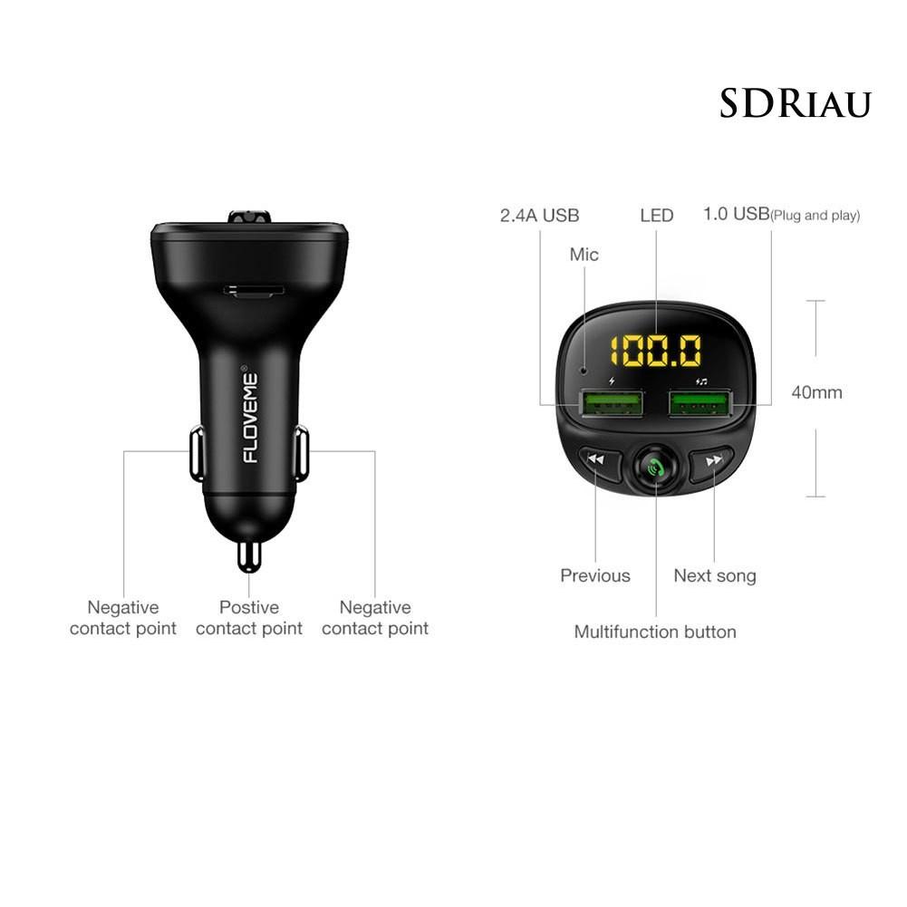 Máy Nghe Nhạc Mp3 Bluetooth Trên Xe Hơi Kèm Phụ Kiện