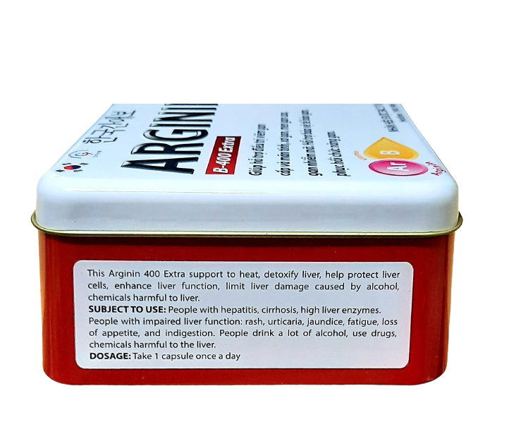 Bổ gan Arginine B - 400 mát gan, giải độc gan, tăng cường chức năng gan - Hộp 60 viên